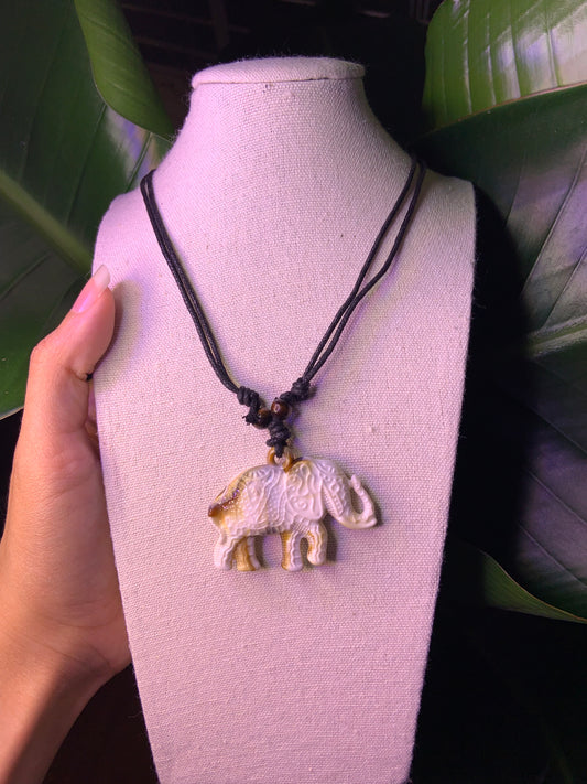 Marbleized Elephant Necklace