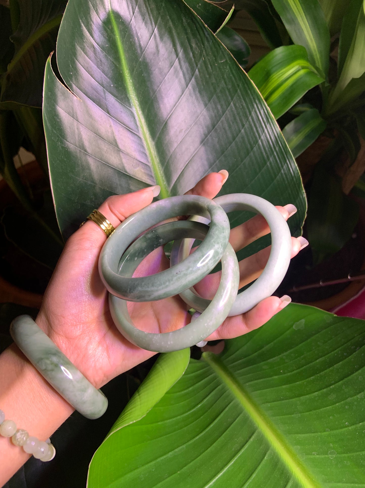 Natural jade bangle