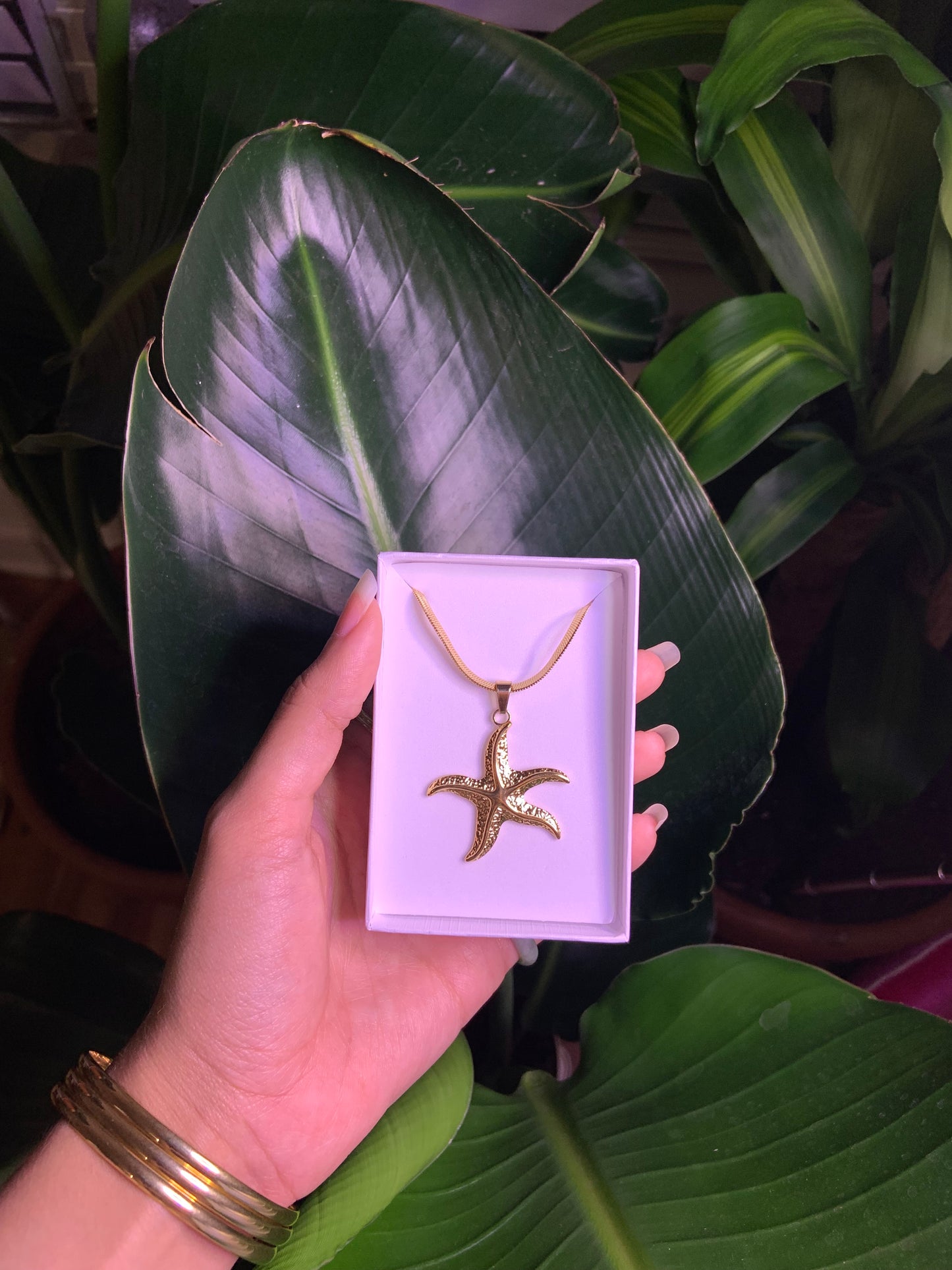 Golden Starfish Necklace