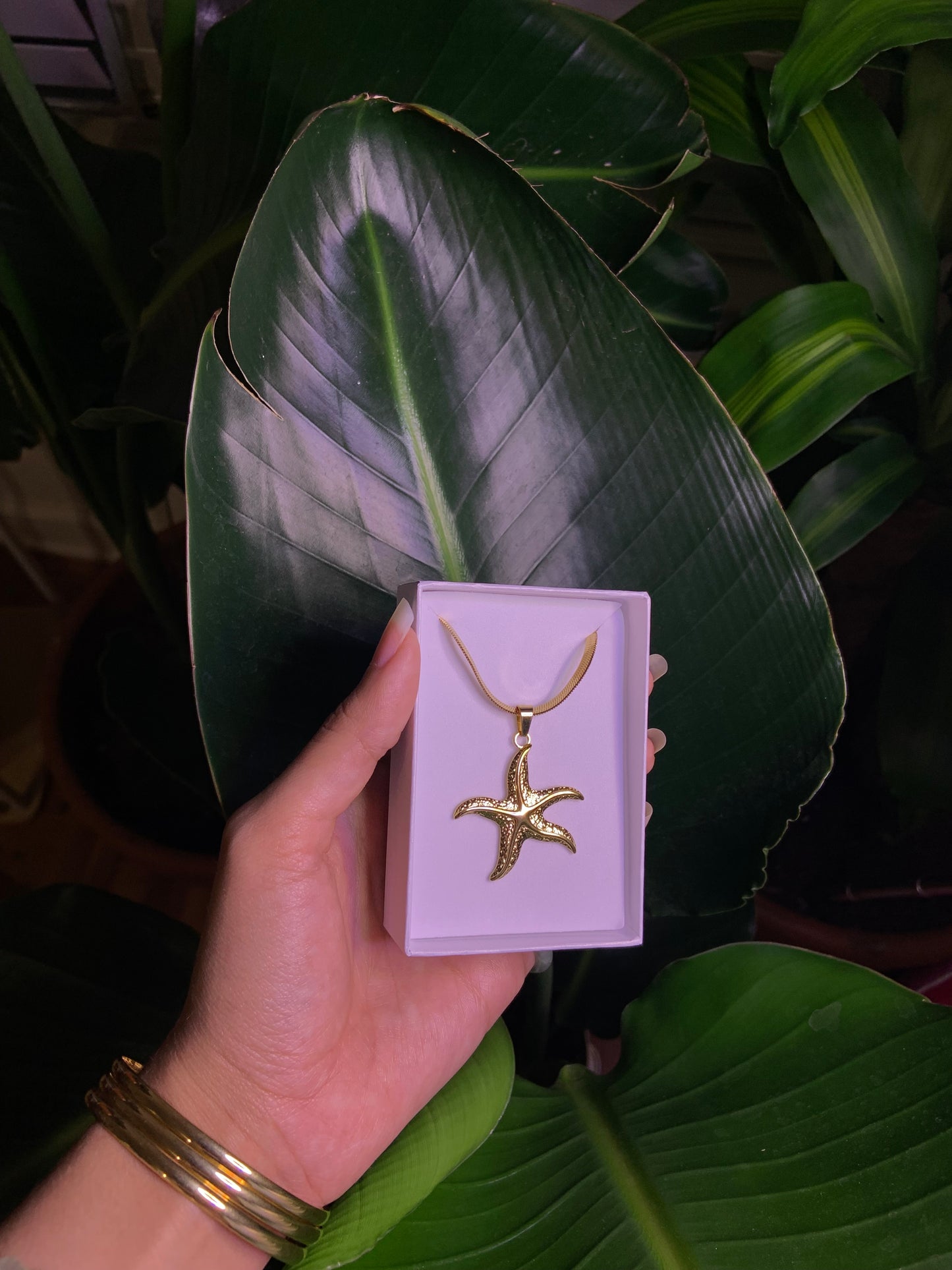 Golden Starfish Necklace