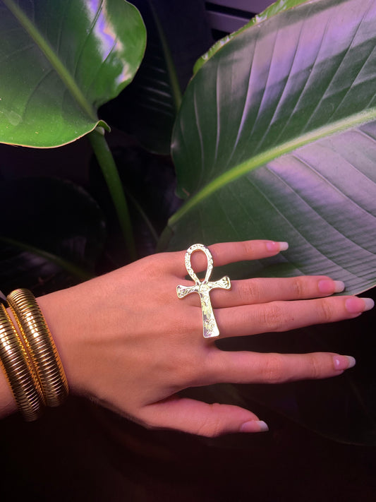 Large Ankh Ring (Gold)