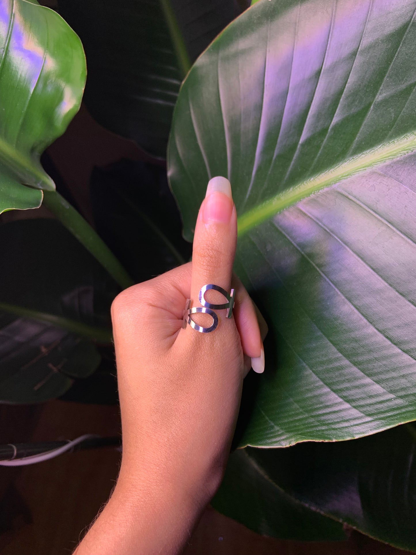 Wrap Around Silver Ankh Ring