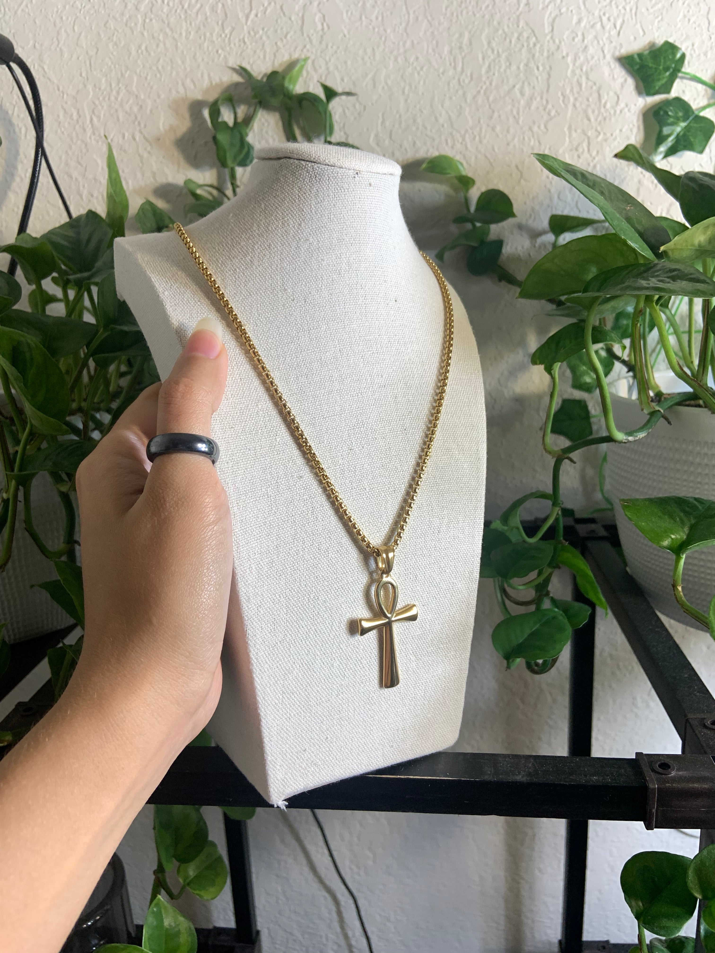 Gold Ankh discount Pendant