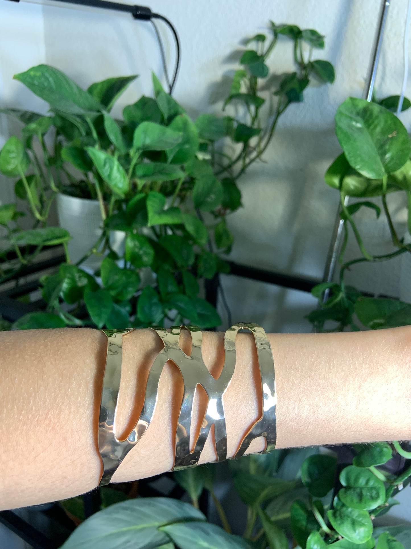 Golden bracelet cuff