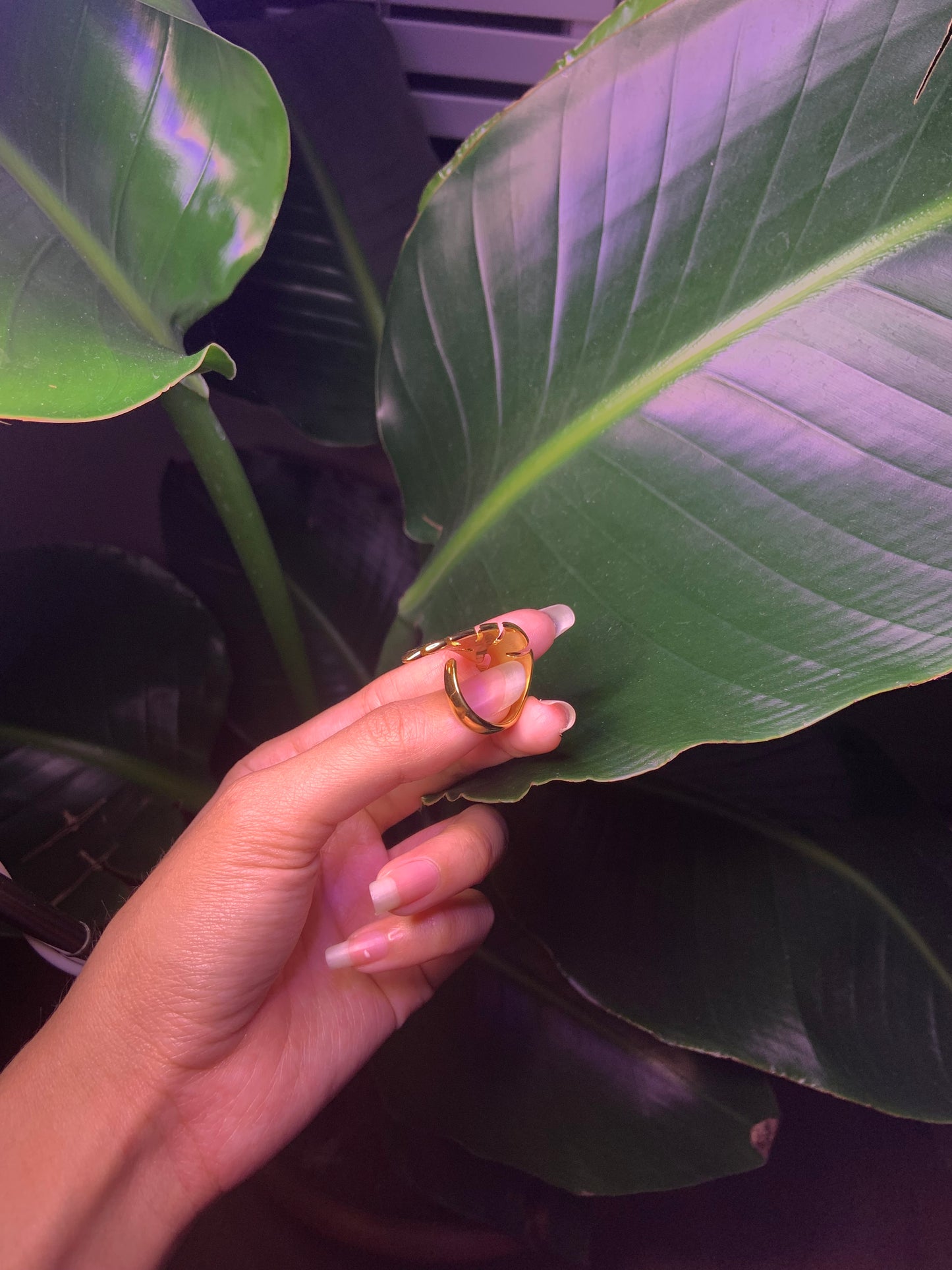 Golden Leaf Ring